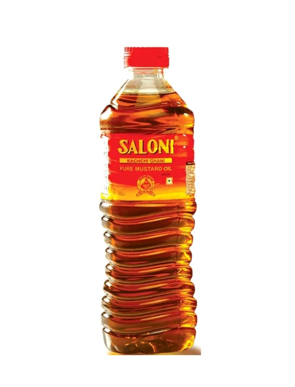 SALONI Kachchi Ghani Mustard Oil__1 Ltr Bottle 
