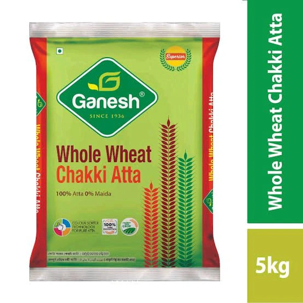 Ganesh Whole Wheat Chakki Atta__5 Kg