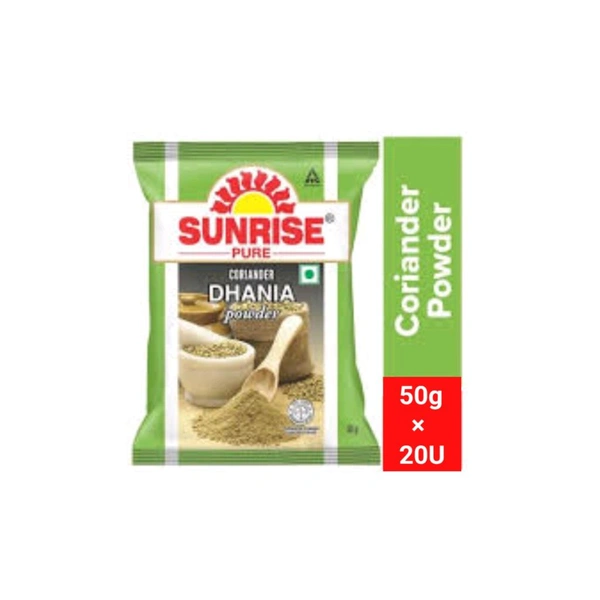 Sunrise Pure Dhania Powder [Coriander Powder]  - 1 Kg ( 50g × 20 Units )