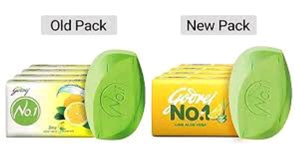 Godrej No.1 Lime Aloe Vera Soap, Combo Pack Of 5 (Buy 4 Get 1Free) , each 100gm - White