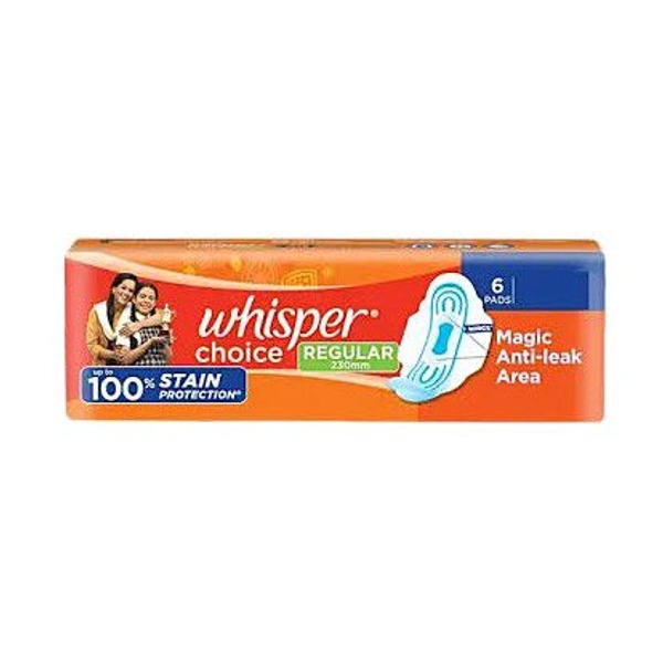 Whisper choice regular sanitary pads 