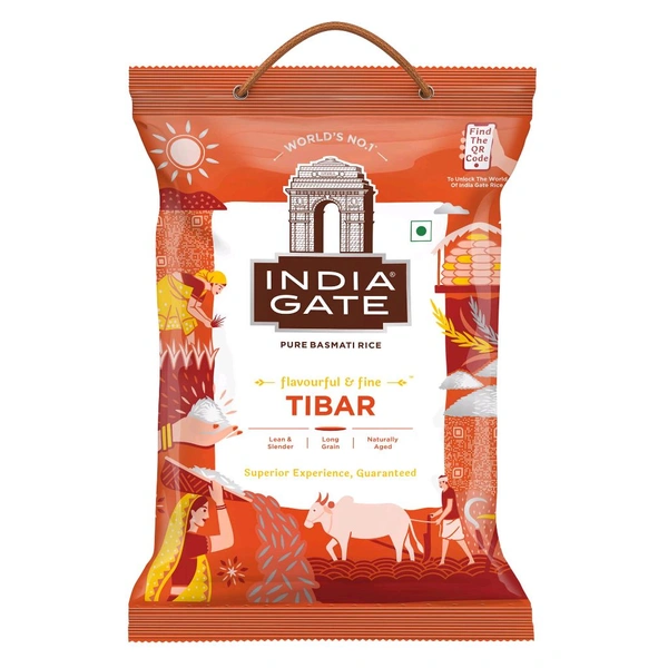 India Gate Pure Basmati Rice|Tibar| (1Kg)