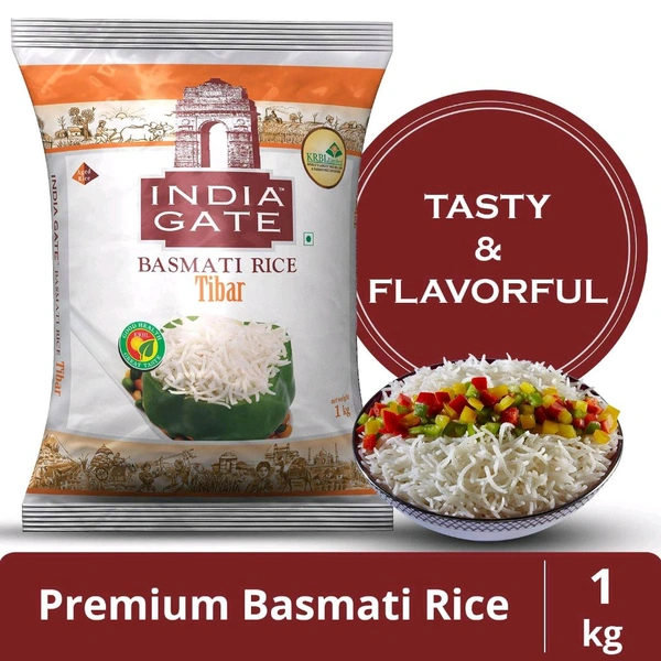 India Gate Pure Basmati Rice |Tibar|1kg 