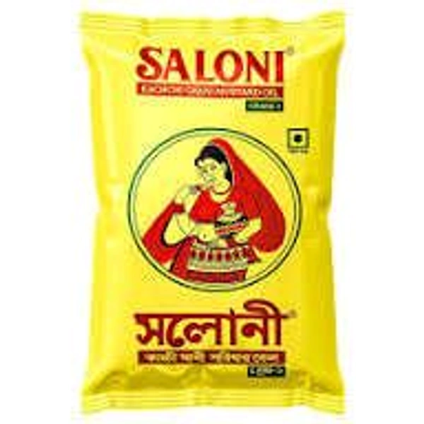 SALONI Kachchi Ghani Mustard Oil__1 Ltr Pouch 