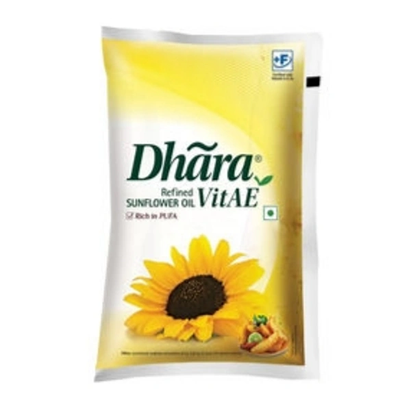 Dhara Refined Sunflower Oil Pouch  - (840g)
