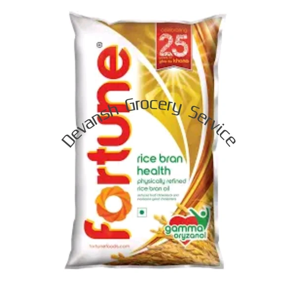 Fortune Refined Rice Bran Oil | Rice Bran Tel| Pouch  - ( 870 g )
