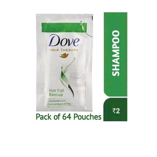 Dove Hair Fall Rescue Shampoo Sachet  - ( Pack Of 64 Pouches )