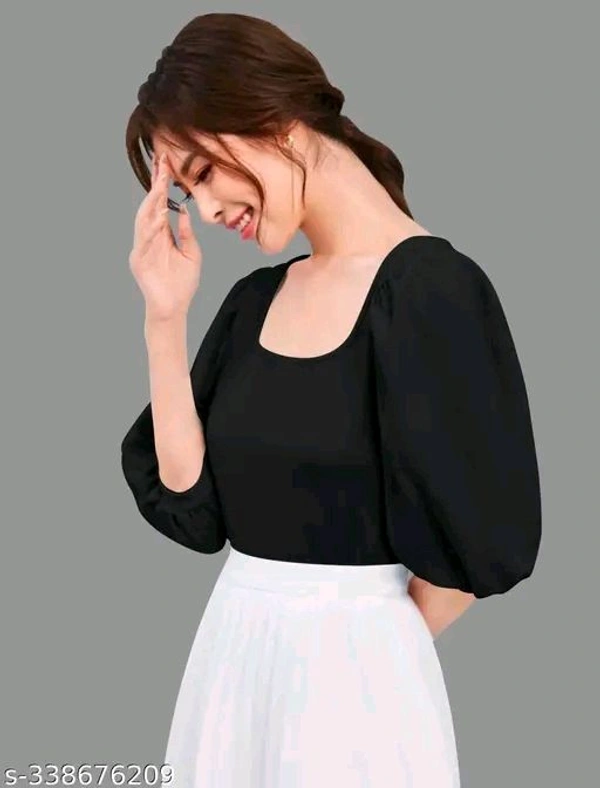 Bishop Sleeves Square Neck Polyester Blend Casual Rani Pink  Top (23"Inches)
Name: Bishop Sleeves Square Neck Polyester Blend Casual Rani Pink  Top (23"Inches)
Fabric: Polyester
Sleeve Length: Three-Quarter Sleeves
Pattern: Solid
