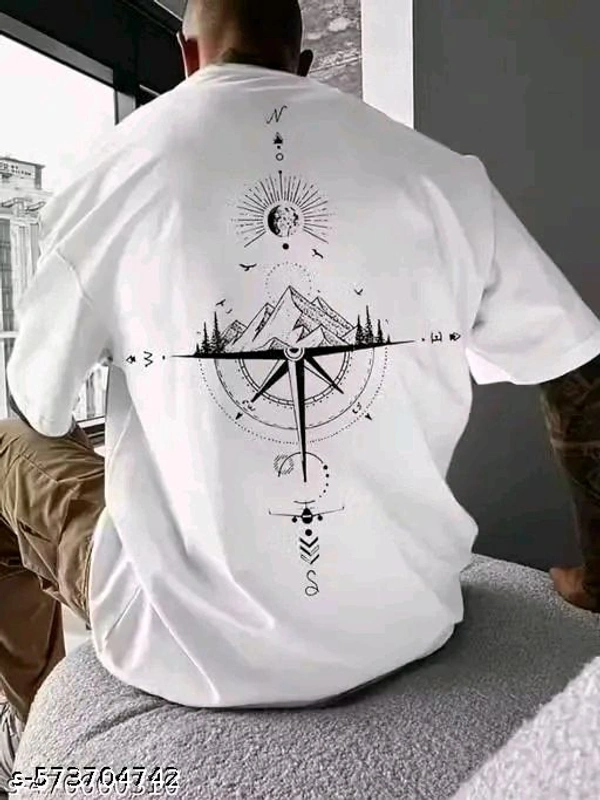 Trendy Men Round Neck Printed Oversize Cotton Blend Tshirt
Country of Origin: India - White, XXL