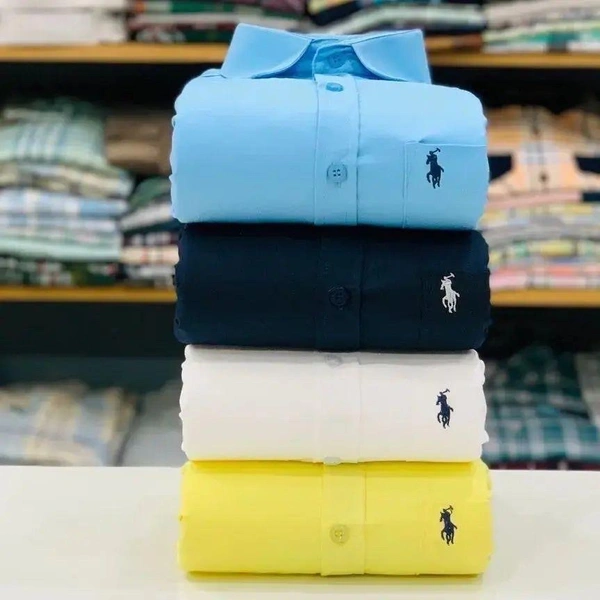 RL Plain Shirts For Men - 4 Pc Combo Stylish & Comfortable - M-38
