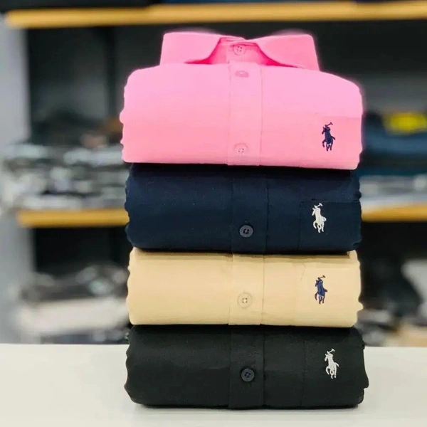 RL Plain Shirts For Men - 4 Pc Combo Stylish & Comfortable - L-40