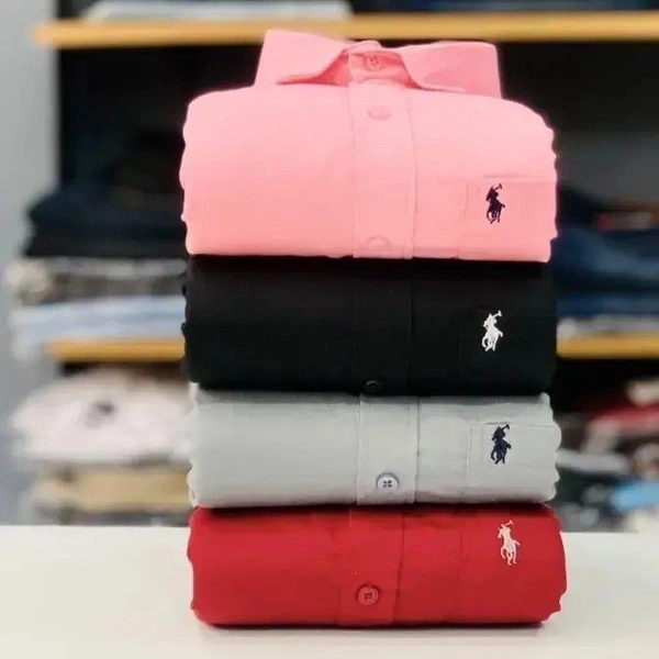 RL Plain Shirts For Men - 4 Pc Combo Stylish & Comfortable - XXL-44