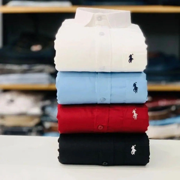 RL Plain Shirts For Men - 4 Pc Combo Stylish & Comfortable - XL-42