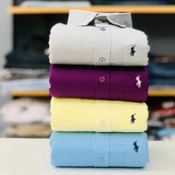 RL Plain Shirts For Men - 4 Pc Combo Stylish & Comfortable - S-36