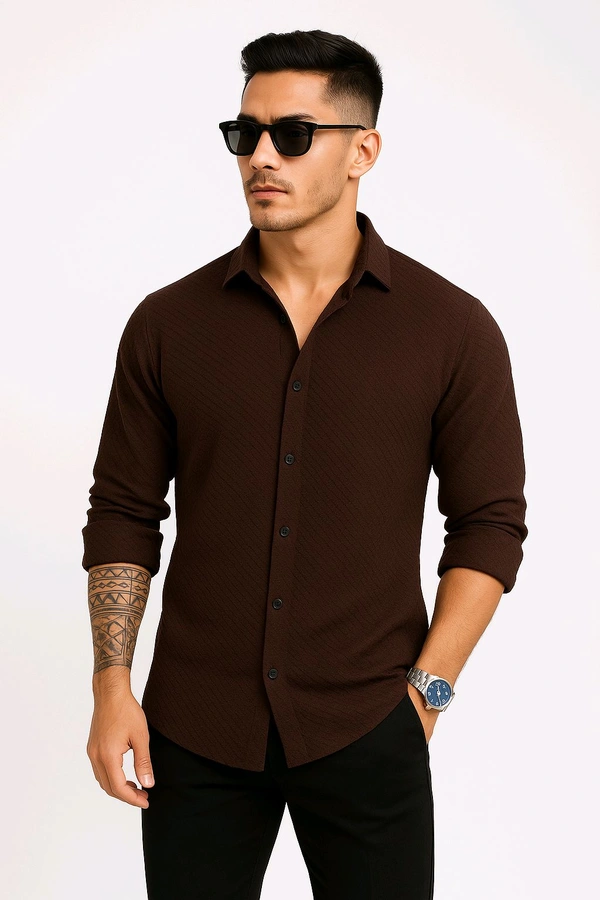 Solixon Men's Premium Knitted Structured - Nutmeg Wood Finish, XL