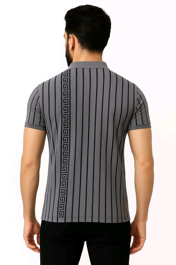 Urban Stripe Polo T-shirt - Kelp, XL