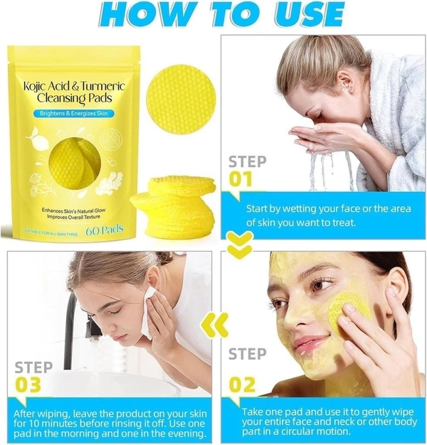 Kojic acid and turmeric pads