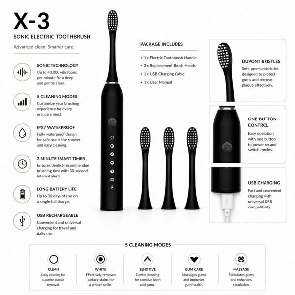 Sonic Electronics Toothbrush
