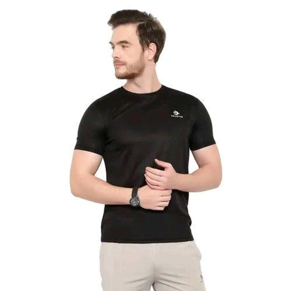 ManKart Men’s Premium Black Slim Fit T-Shirt | Comfortable & Stylish Casual Wear - M