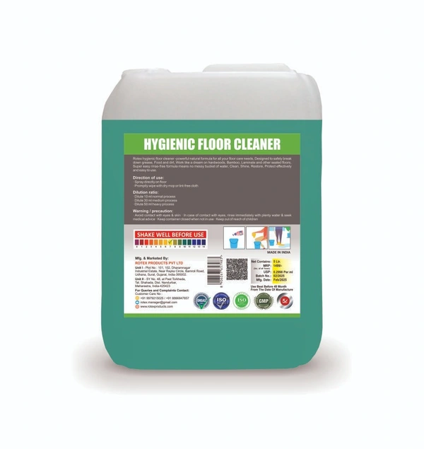 Rotex Hygienic Floor Cleaner 5 Litre - free, green