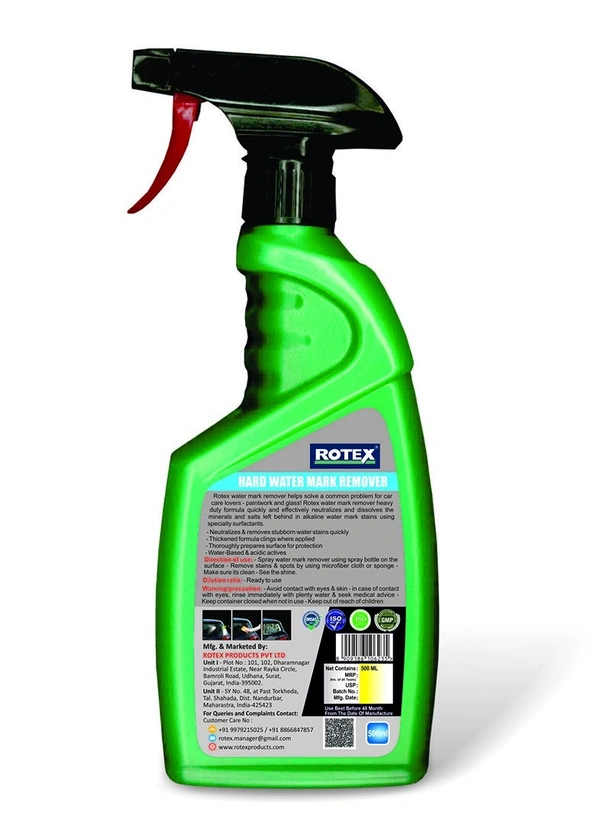Rotex Hard Water Mark Remover 500 ml Spray - free, green
