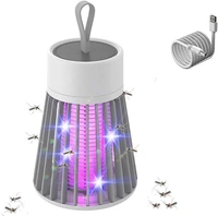🦟 Mosquito Killer Lamp - Purple Light | 360° Surround Trap | USB Powered - White