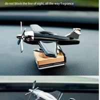 Car Freshner Solar Aeroplane For Dashboard - Black