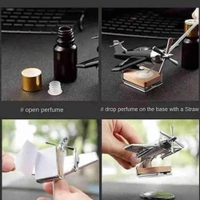 Car Freshner Solar Aeroplane For Dashboard - Black