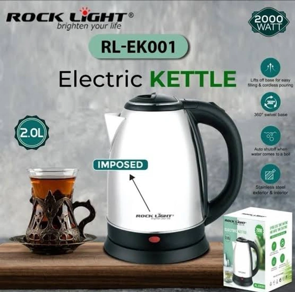 Rock Light Electric Kettle 2Ltr - Gray