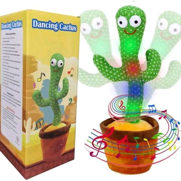 Indian Stuff Dancing Cactus Plush Toy – Interactive, Talking, and Musical Fun for Kids! - Green