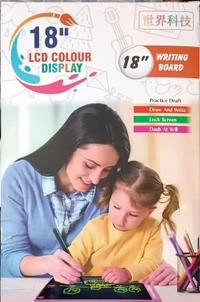 Indian Gadzet  18" Large LCD Colour Display Writing Board - Black