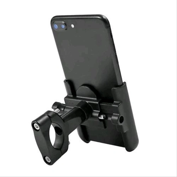 Bike & Activa Mobile Holder Stand - Adjustable Full Metal Body - Black