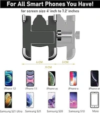 Bike & Activa Mobile Holder Stand - Adjustable Full Metal Body - Black