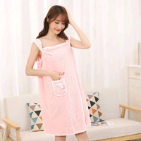 Women’s Bath Towel Dress Wrap With pocket - multicolour
