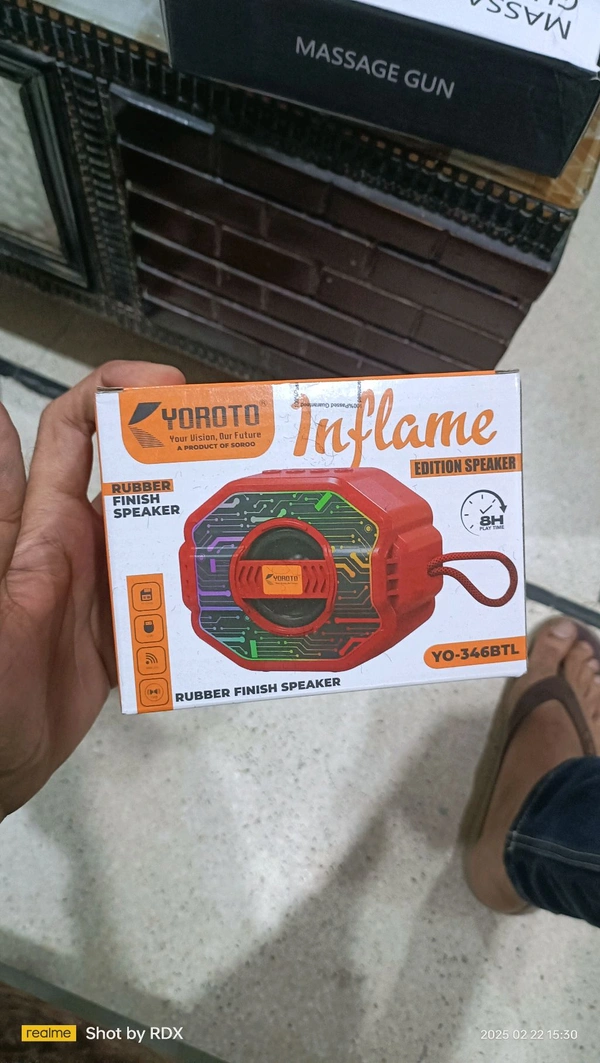 Yoroto Inflame Bluetooth Speaker – Powerful Sound, Sleek Design - Red