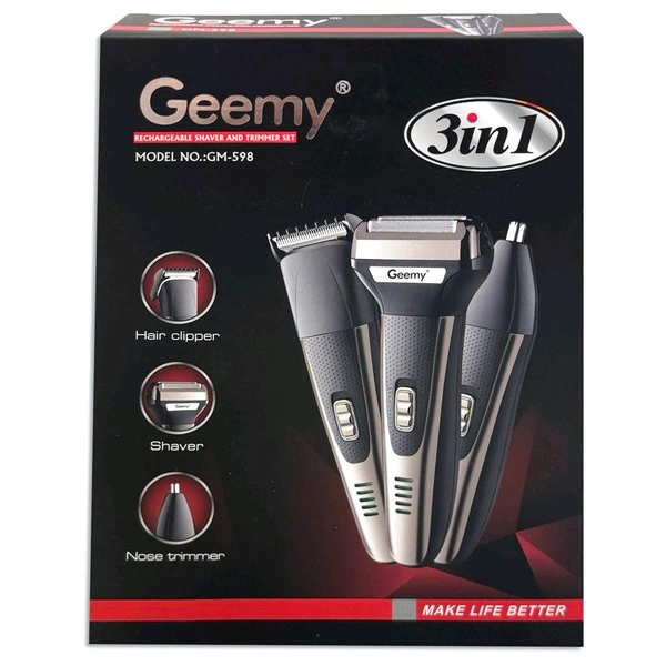 Geemy 3 in 1 Trimmer - Grooming Kit GM-598