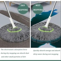 Indian Gadzet 360° Rotating Microfiber Floor Cleaning Mop - Gray