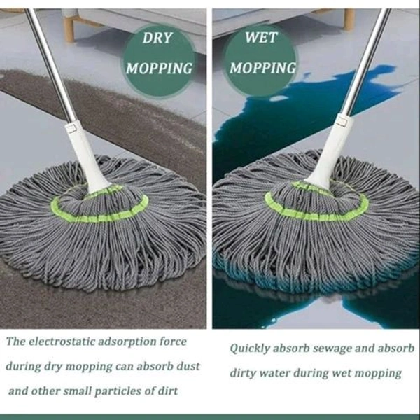 Indian Gadzet 360° Rotating Microfiber Floor Cleaning Mop - Gray