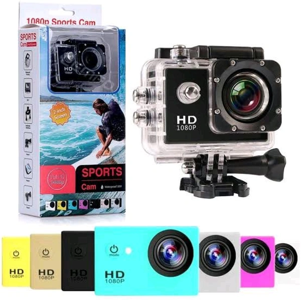 Full HD 1080p Sports Action Waterproof Camera - Black