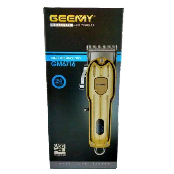 Geemy ✂️ GEEMY GM-6716 Professional Hair Trimmer - Gold