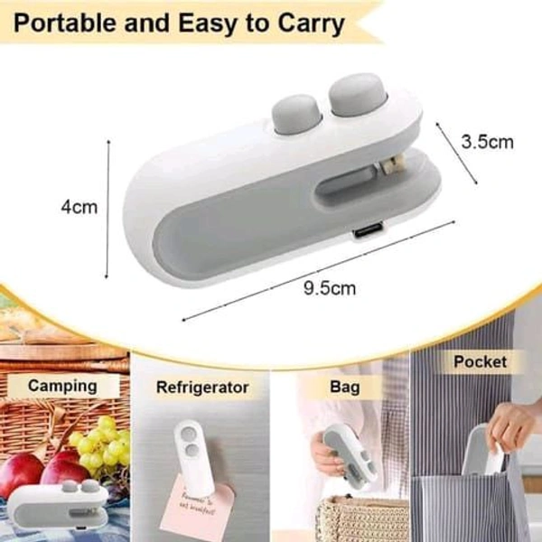 ✂️ Portable Mini Bag Sealer – USB Rechargeable Food Packet Sealing Machine