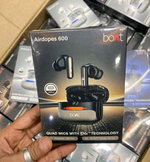 Boat 🎧 boAt Airdopes 600 | True Wireless Earbuds with ENx™ Technology & Beast Mode - Black