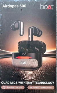 Boat 🎧 boAt Airdopes 600 | True Wireless Earbuds with ENx™ Technology & Beast Mode - Black