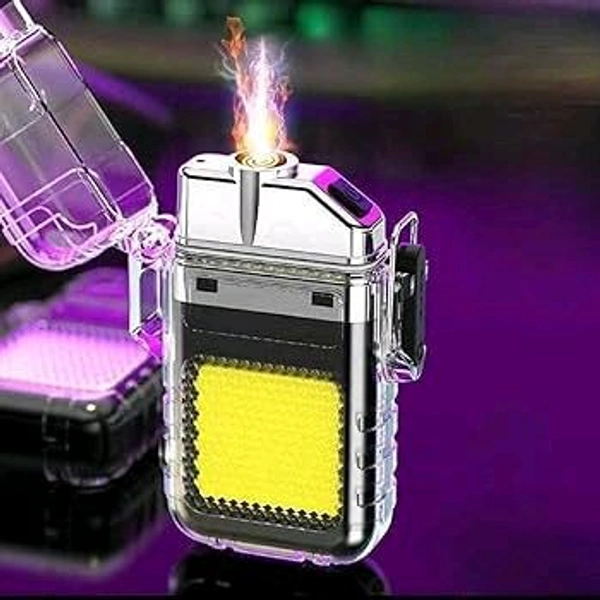 🔦 Electric Lighter With LED Torch Light Rechargeable (2-in-1)