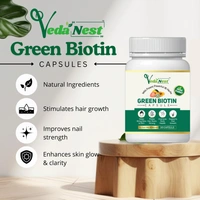 Green Biotin Multivitamins Capsules, Promotes Glowing Skin, Hair Health & Nail Health 30 Capsules (Buy 1 and Get 1)