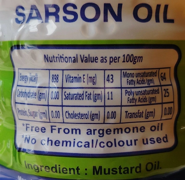 Surya Super Lubricants. Laxmi Sarson(Musturd) Oil - 1 Ltr.