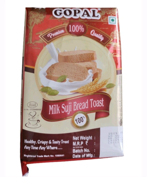 Gopal. Gopal Milk Suji Bread Toast - 350 gm.