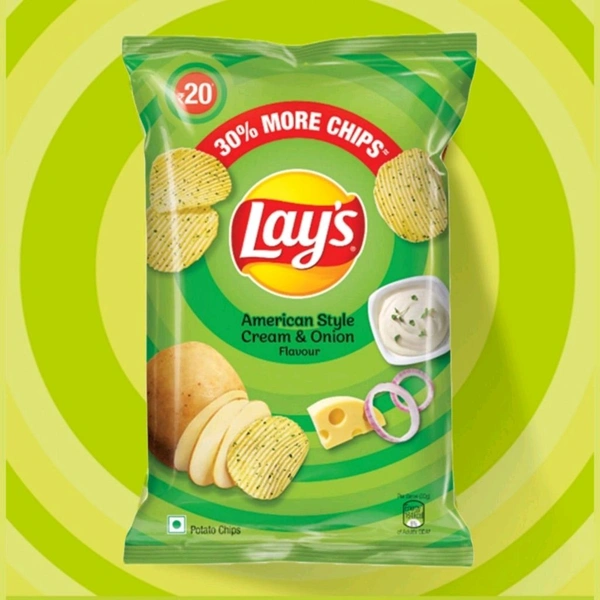 Frito-Lay. Lays American Style Cream & Onion - 52.9gm.