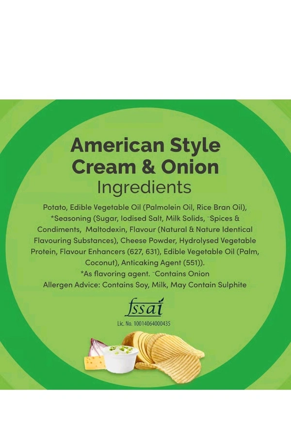 Frito-Lay. Lays American Style Cream & Onion - 52.9gm.