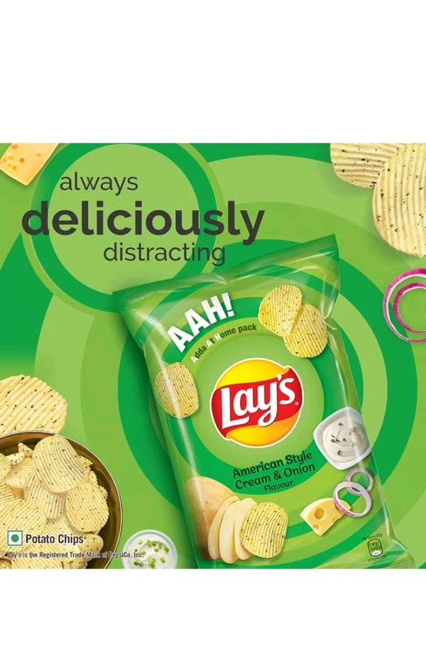 Frito-Lay. Lays American Style Cream & Onion - 52.9gm.